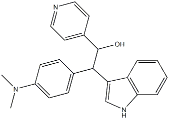 4-[1-(1H-Indol-3-yl)-2-hydroxy-2-(4-pyridyl)ethyl]-N,N-dimethylaniline Struktur