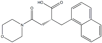 [R,(-)]-3-(Morpholinocarbonyl)-2-(1-naphtylmethyl)propionic acid Struktur