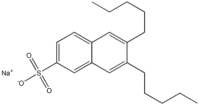 6,7-Dipentyl-2-naphthalenesulfonic acid sodium salt Structure