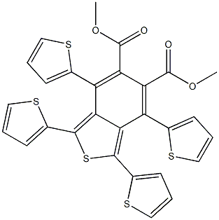 1,3,4,7-Tetra(2-thienyl)benzo[c]thiophene-5,6-dicarboxylic acid dimethyl ester Struktur