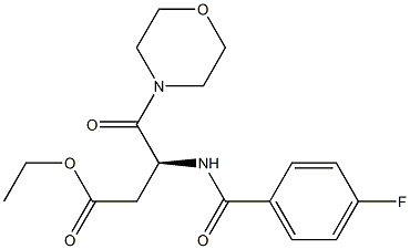 (S)-3-[(4-Fluorobenzoyl)amino]-4-morpholino-4-oxobutyric acid ethyl ester Struktur