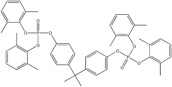 2,2-Bis[4-[bis(2,6-dimethylphenoxy)phosphinyloxy]phenyl]propane Structure