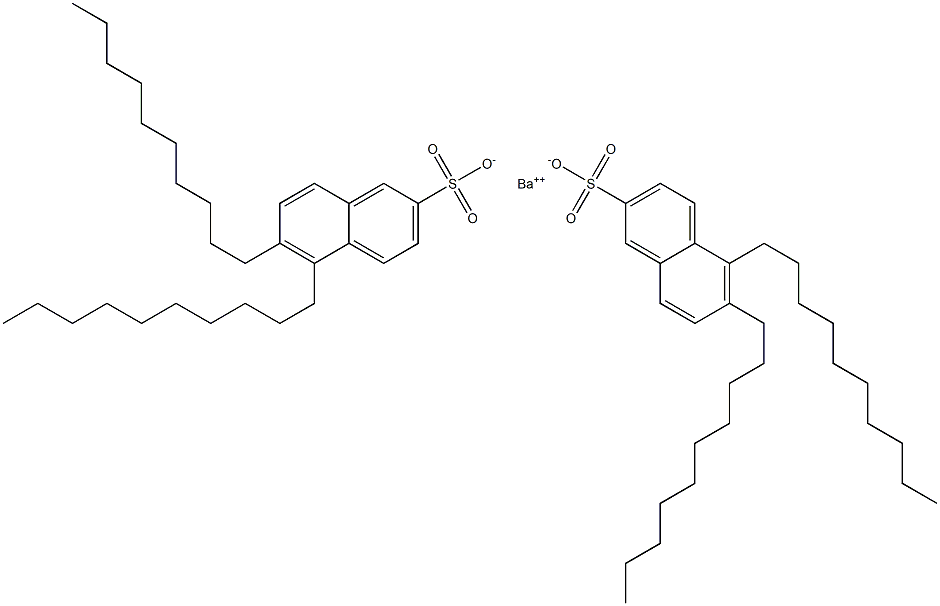 Bis(5,6-didecyl-2-naphthalenesulfonic acid)barium salt 结构式