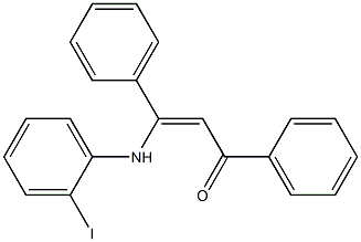 3-(2-Iodophenylamino)-1,3-diphenyl-2-propen-1-one,,结构式