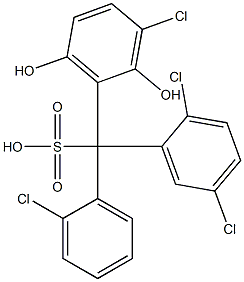 (2-Chlorophenyl)(2,5-dichlorophenyl)(3-chloro-2,6-dihydroxyphenyl)methanesulfonic acid