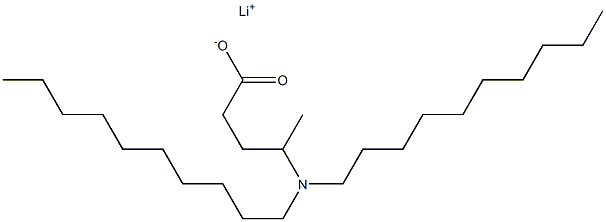 4-(Didecylamino)valeric acid lithium salt Struktur
