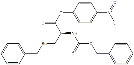 (-)-3-Benzylseleno-N-(benzyloxycarbonyl)-L-alanine 4-nitrophenyl ester Structure