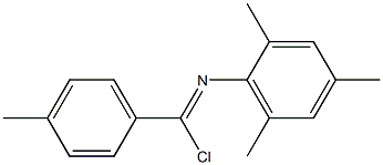 クロロ(4-メチルフェニル)-N-(2,4,6-トリメチルフェニル)メタンイミン 化学構造式