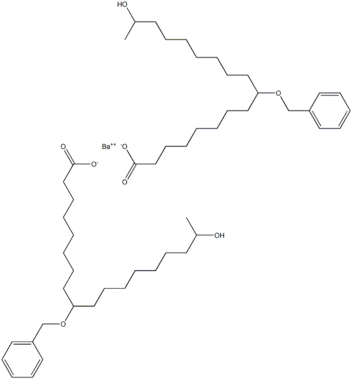 Bis(9-benzyloxy-17-hydroxystearic acid)barium salt Structure