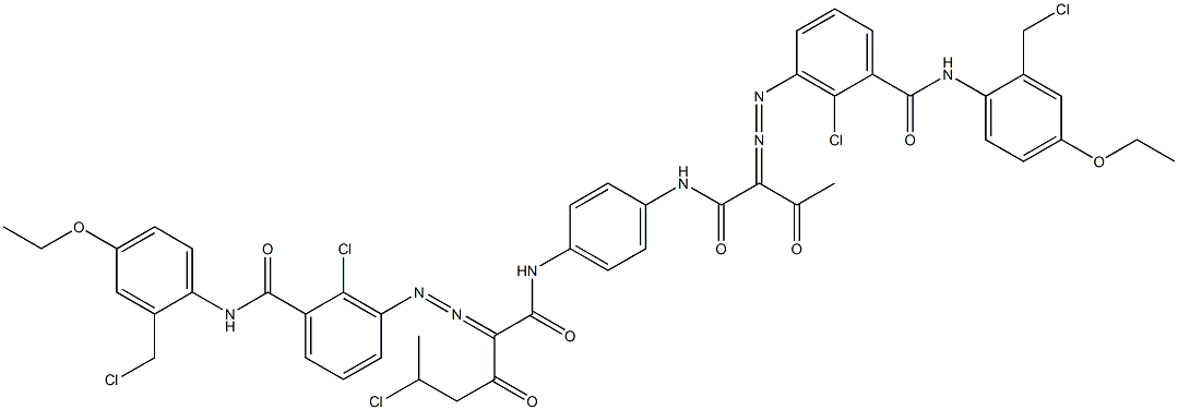 3,3'-[2-(1-Chloroethyl)-1,4-phenylenebis[iminocarbonyl(acetylmethylene)azo]]bis[N-[2-(chloromethyl)-4-ethoxyphenyl]-2-chlorobenzamide]|