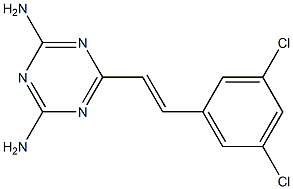 6-[3,5-Dichlorostyryl]-1,3,5-triazine-2,4-diamine,,结构式
