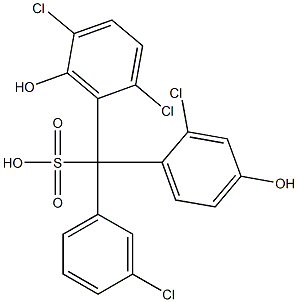 (3-Chlorophenyl)(2-chloro-4-hydroxyphenyl)(2,5-dichloro-6-hydroxyphenyl)methanesulfonic acid|