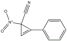 2-Phenyl-1-nitro-2-cyclopropene-1-carbonitrile 结构式