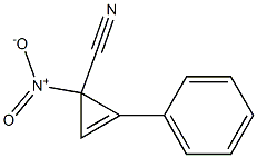 2-Phenyl-1-nitro-2-cyclopropene-1-carbonitrile,,结构式