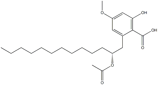 2-[(R)-2-Acetoxytridecyl]-4-methoxy-6-hydroxybenzoic acid Structure