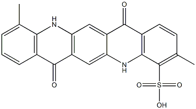 5,7,12,14-Tetrahydro-3,11-dimethyl-7,14-dioxoquino[2,3-b]acridine-4-sulfonic acid Struktur