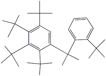 2-(2,3,4,5-Tetra-tert-butylphenyl)-2-(2-tert-butylphenyl)propane Structure