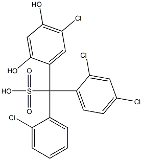 (2-Chlorophenyl)(2,4-dichlorophenyl)(5-chloro-2,4-dihydroxyphenyl)methanesulfonic acid|