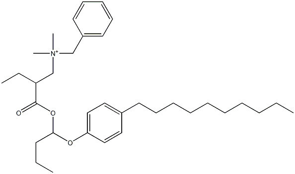 N,N-Dimethyl-N-benzyl-N-[2-[[1-(4-decylphenyloxy)butyl]oxycarbonyl]butyl]aminium Structure