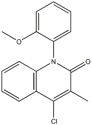 1-(2-メトキシフェニル)-3-メチル-4-クロロ-2(1H)-キノロン 化学構造式