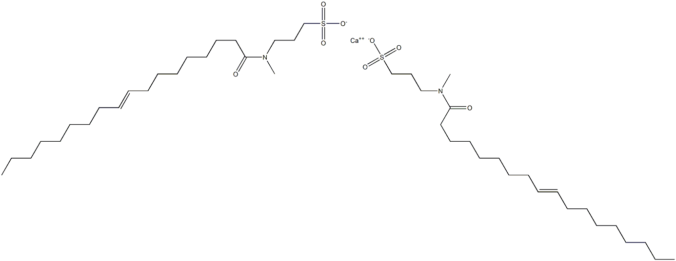 Bis[3-(N-elaidoyl-N-methylamino)-1-propanesulfonic acid]calcium salt Structure