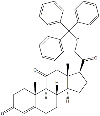 21-(Triphenylmethoxy)pregn-4-ene-3,11,20-trione Structure