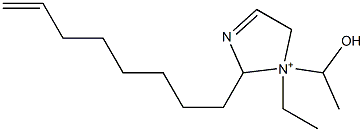 1-Ethyl-1-(1-hydroxyethyl)-2-(7-octenyl)-3-imidazoline-1-ium Struktur