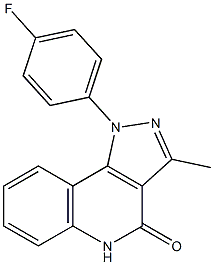 1-(4-Fluorophenyl)-3-methyl-1H-pyrazolo[4,3-c]quinolin-4(5H)-one 结构式