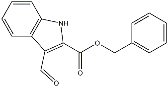 3-ホルミル-1H-インドール-2-カルボン酸ベンジル 化学構造式