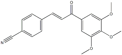 4-[(E)-3-(3,4,5-Trimethoxyphenyl)-3-oxo-1-propenyl]benzonitrile 结构式