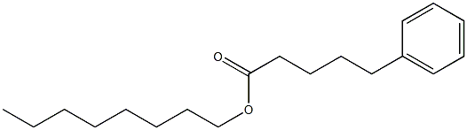 5-フェニルペンタン酸オクチル 化学構造式