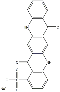 5,7,12,14-Tetrahydro-7,14-dioxoquino[2,3-b]acridine-1-sulfonic acid sodium salt Structure