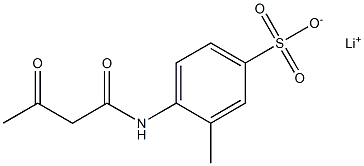 4-(Acetoacetylamino)-3-methylbenzenesulfonic acid lithium salt,,结构式