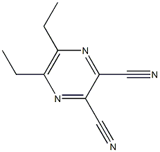 5,6-Diethylpyrazine-2,3-dicarbonitrile,,结构式
