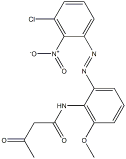 2-Acetyl-2'-(3-chloro-2-nitrophenylazo)-6'-methoxyacetanilide Structure