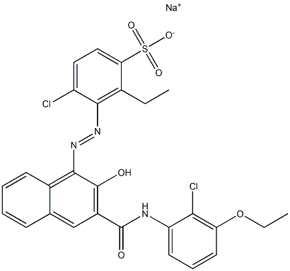 4-Chloro-2-ethyl-3-[[3-[[(2-chloro-3-ethoxyphenyl)amino]carbonyl]-2-hydroxy-1-naphtyl]azo]benzenesulfonic acid sodium salt|