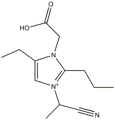  3-(1-Cyanoethyl)-2-propyl-5-ethyl-1-(carboxymethyl)-1H-imidazol-3-ium