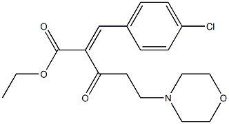 2-(4-Chlorobenzylidene)-3-oxo-5-morpholinopentanoic acid ethyl ester 结构式