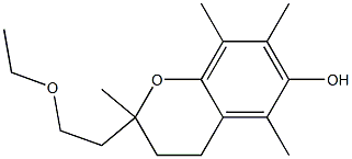 2-(2-Ethoxyethyl)-3,4-dihydro-2,5,7,8-tetramethyl-2H-1-benzopyran-6-ol,,结构式