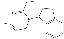 N-(1-Indanyl)-N-(2-butenyl)propanamide Struktur