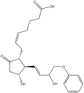 (Z)-7-[(1R,2R,3R)-3-Hydroxy-2-[(1E,3R)-3-hydroxy-4-phenoxy-1-butenyl]-5-oxocyclopentyl]-5-heptenoic acid Structure