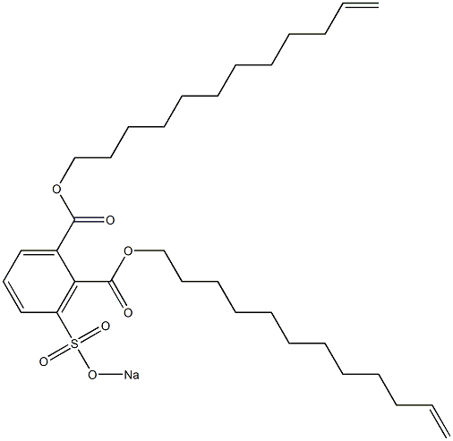 3-(Sodiosulfo)phthalic acid di(11-dodecenyl) ester 结构式