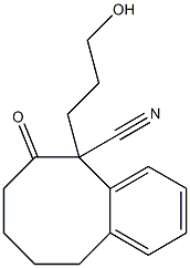 5-Cyano-5-(3-hydroxypropyl)-5,6,7,8,9,10-hexahydrobenzocycloocten-6-one 结构式