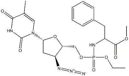 3'-Azido-3'-deoxythymidine-5'-[[[1-benzyl-2-methoxy-2-oxoethyl]amino]phosphonic acid ethyl] ester|