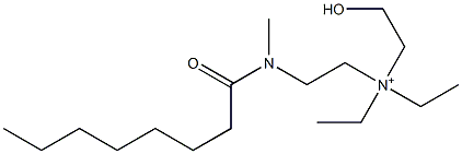 N,N-Diethyl-N-(2-hydroxyethyl)-2-(N-octanoyl-N-methylamino)ethanaminium Structure