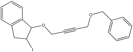 2-Iodo-1-(4-benzyloxy-2-butynyloxy)indane Structure