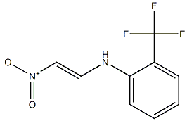 (E)-1-[[2-(トリフルオロメチル)フェニル]アミノ]-2-ニトロエテン 化学構造式