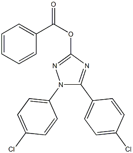 1,5-ビス(4-クロロフェニル)-1H-1,2,4-トリアゾール-3-オールベンゾアート 化学構造式