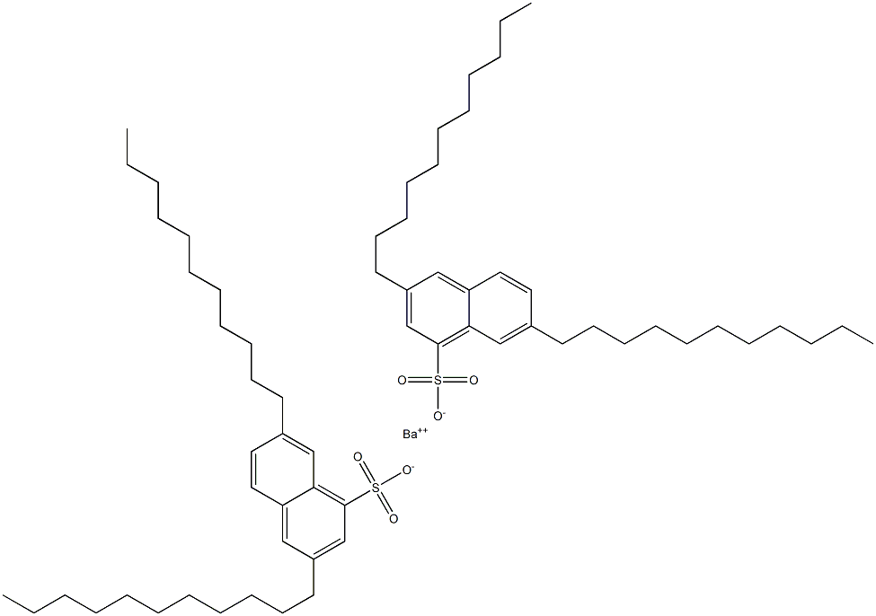 Bis(3,7-diundecyl-1-naphthalenesulfonic acid)barium salt Structure