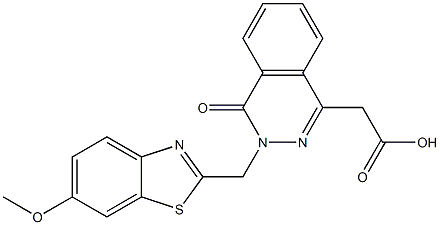 3-[(6-Methoxy-2-benzothiazolyl)methyl]-3,4-dihydro-4-oxophthalazine-1-acetic acid,,结构式